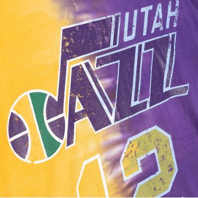 3. Koszulka Mitchell & Ness NBA Utah Jazz John Stockton Tie Dye Cotton Tank - TTNK3206-UJAYYJSTYWPR