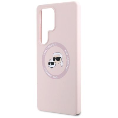 6. Etui Karl Lagerfeld Silicone Double Heads And Circle MagSafe Samsung Galaxy S25 Ultra różowy