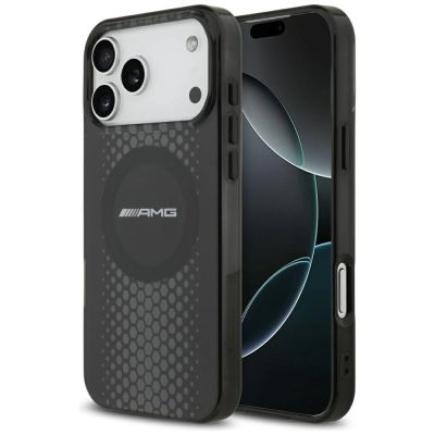 Etui AMG Double Layer Transparent Graphics MagSafe do iPhone 17 Pro Max - czarne