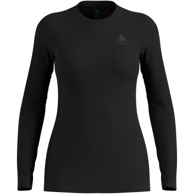 6. Koszulka damska ODLO Merino 160 BL Top Crew Neck l/s roz. M Czarna