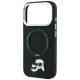 6. Etui Karl Lagerfeld with Ring Stand 360 Karl & Choupette Heads Pin MagSafe na iPhone 18 Pro / 17 Pro - czarne