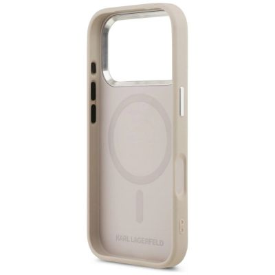 7. Etui Karl Lagerfeld Choupette Pin MagSafe do iPhone 17 Pro - różowe