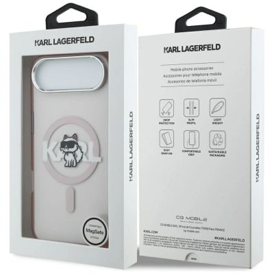 8. Etui Karl Lagerfeld IML Choupette Sketch Logo MagSafe na iPhone 17 Air - różowe