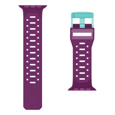 6. UAG Civilian - silikonowy pasek do Apple Watch 44mm-49mm (Apple Watch 4-11, SE 1-3, Ultra 1-3) (deep purple synth / aqua)