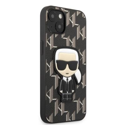 4. Etui Karl Lagerfeld Monogram Ikonik Patch na iPhone 13 mini - czarne