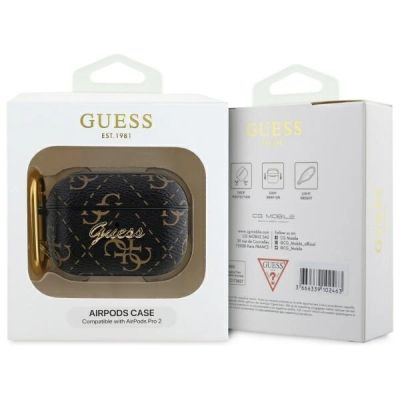 4. Guess GUAP2PG4GPK AirPods Pro 2           (2022/2023) cover czarny/black 4G Hook