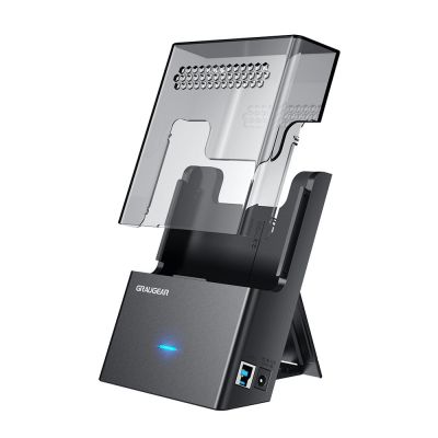 2. GRAUGEAR G-3502-AC stacja dokująca do dysków twardych USB 3.2 Gen 1 (3.1 Gen 1) Type-B Czarny, Przezroczysty