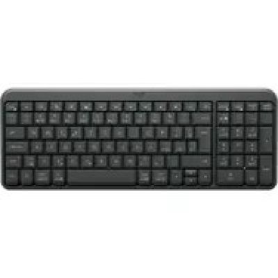 Logitech K250 klawiatura RF Wireless + Bluetooth Amerykański międzynarodowy Grafitowy
