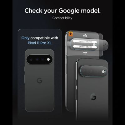 6. Szkło hartowane na obiektyw Spigen Optik Pro HD 2-Pack na Google Pixel 11 Pro XL