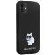 4. Etui Karl Lagerfeld Silicone Choupette Metal Pin na iPhone 11 / Xr - czarne