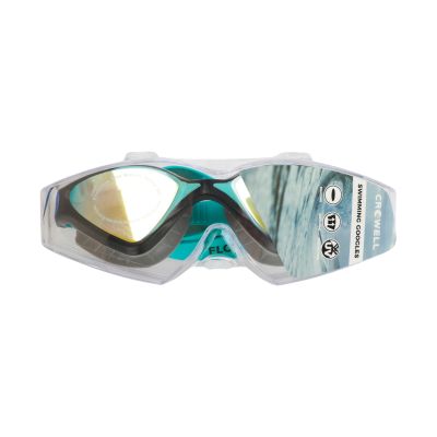 3. Okulary pływackie Crowell GS20 Flo Mirror szaro-zielone
