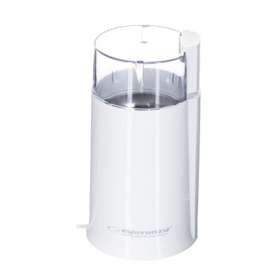 4. Młynek do kawy Esperanza Espresso EKC001W (160W; udarowy; kolor biały)