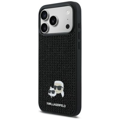 2. Etui Karl Lagerfeld Rhinestones Karl&Choupette Pin na iPhone 17 Pro Max - czarne