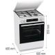 10. Kuchnia gazowo-elektryczna GORENJE GKS6C71WF 60 cm | AirFry | ExtraSteam | FrozenBake | biały