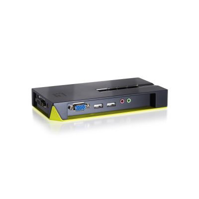 LevelOne KVM-0421 przełącznik KVM Czarny, Zielony