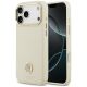Etui Guess Grained Strass Logo MagSafe na iPhone 17 Pro Max - beżowe