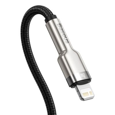 4. Kabel Baseus Cafule Series Metal Data USB-C / Lightning 20W PD 1 m - czarny