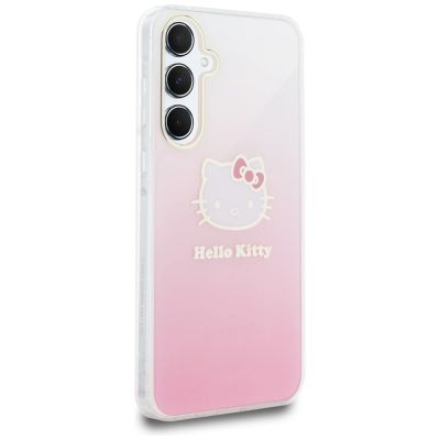 4. Etui Hello Kitty IML Gradient Electrop Kitty Head na Samsung Galaxy A55 - różowe
