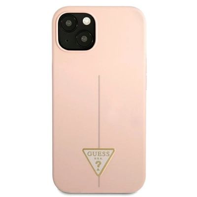 3. Etui Guess Silicone Triangle na iPhone 13 mini - różowe