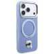 4. Etui Karl Lagerfeld with Ring Stand 360 Karl Head Pin MagSafe na iPhone 18 Pro / 17 Pro - jasnoniebieskie
