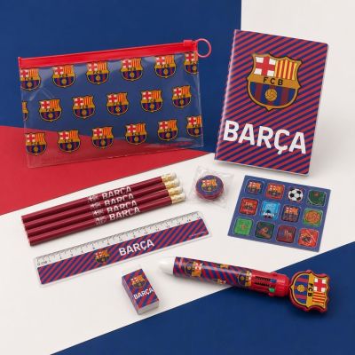 11. FC Barcelona zestaw przyborów szkolnych w saszetce  2700002517