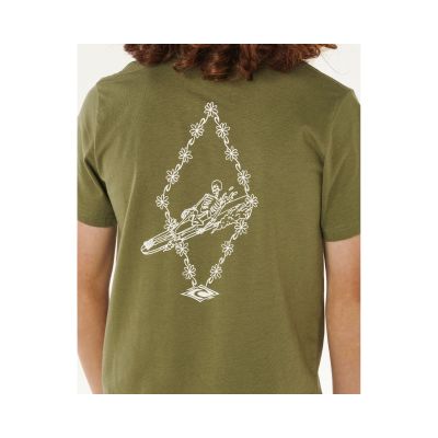 4. Koszulka chłopięca RIP CURL Eternal Shred Art Tee-Boy zielona