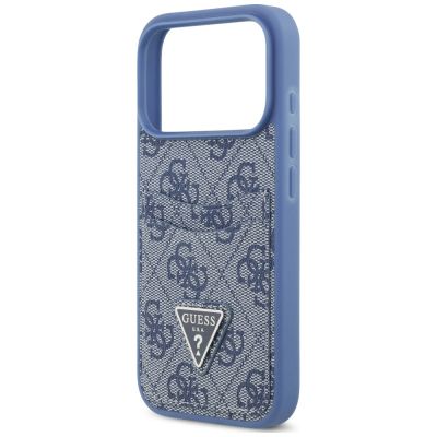 6. Etui Guess 4G nauble Card Triange na iPhone 18 Pro / 17 Pro - niebieskie
