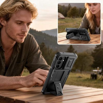 3. Etui Tech-Protect Kevlar Cam+ 2-Set na Samsung Galaxy A57 5G - czarne