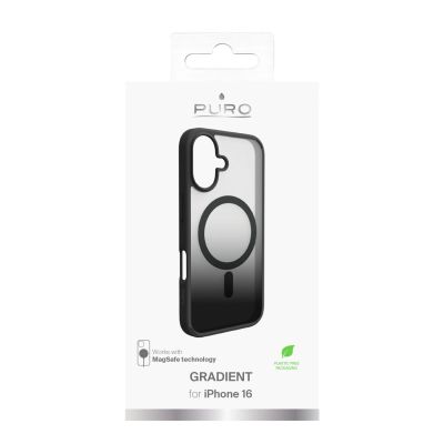 10. Etui silikonowe Puro Gradient MagSafe do iPhone 16 - czarne