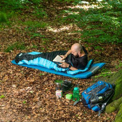 17. Śpiwór NILS CAMP NC2012 Czarno-niebieski