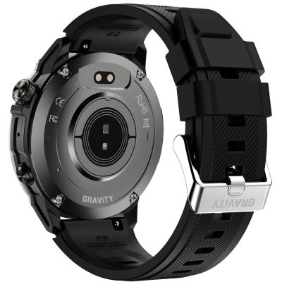 15. Smartwatch Gravity Czarny Pasek + Bransoleta GT46-1