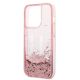 6. Etui Karl Lagerfeld Liquid Glitter Big KL na iPhone 14 Pro - różowe