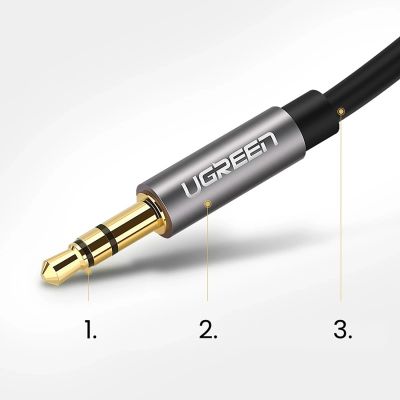 6. Kabel Ugreen AV119 10736 audio mini jack 3,5mm / mini jack 3,5mm 3m - czarny