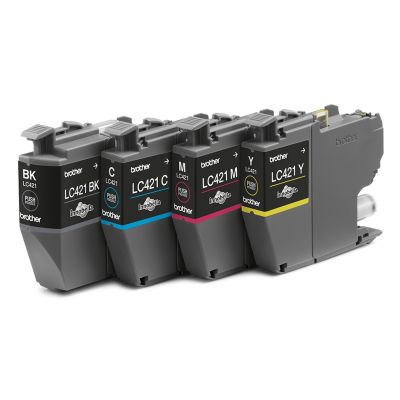 12. Tusz Brother LC-421VAL PagePack 4 szt. Oryginalny Standardowa wydajność Czarny, Cyjan, Purpurowy, Żółty