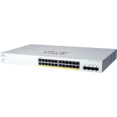Switch Cisco CBS220-24P-4G-EU Managed L2 Gigabit Ethernet (10/100/1000) Power over Ethernet (PoE) 1U White