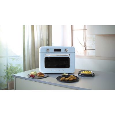 28. Smeg COF01PBEU piec parowy Mała Niebieski Przyciski, Obrotowy