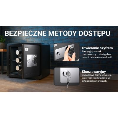 13. Sejf szyfrowo-mechaniczny Extralink Lock Star M-30