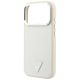 6. Etui Guess Grained Triangle Logo MagSafe na iPhone 18 Pro / 17 Pro - beżowe