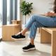 10. Skórzane półbuty sneakersy na platformie czarne Filippo DP7498