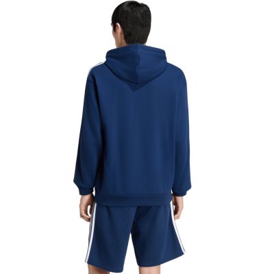 3. Bluza męska adidas Essentials 3-Stripes French Terry Hoodie granatowa KY4203