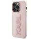 2. Etui Karl Lagerfeld 3D Rubber Glitter Logo na iPhone 15 Pro Max - różowe