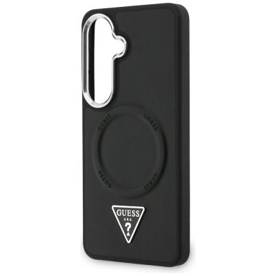 6. Etui Guess Embossed Ring Triangle Logo MagSafe na Samsung Galaxy S26 - czarne