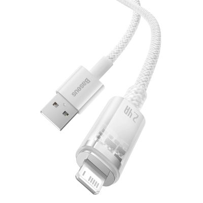 8. Baseus Explorer Series kabel przewód USB – Lightning 2,4A 2 m biały (CATS010102)