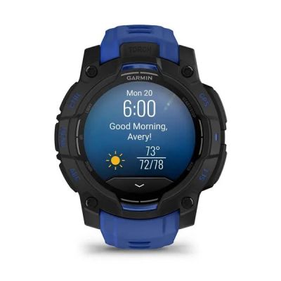 8. Smartwatch GARMIN Instinct 3 AMOLED 45mm Black/Bolt Blue