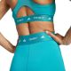 11. Spodenki damskie adidas Techfit turkusowe JW7561
