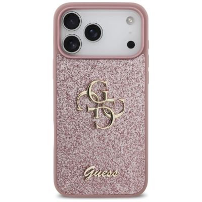 3. Etui Guess Fixed Glitter Big 4G na iPhone 18 Pro Max / 17 Pro Max - różowe