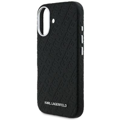 6. Etui Karl Lagerfeld FW Stamped Karl MagSafe na iPhone 16 - czarne
