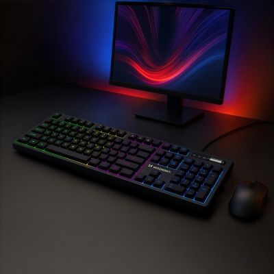 8. Klawiatura Wozinsky WKG-200 z rolką gamingowa membranowa RGB - czarna