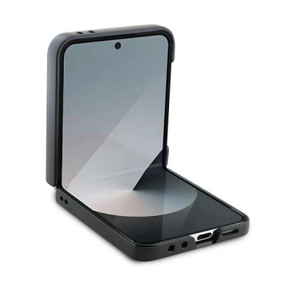 4. Etui DKNY Repeat Pattern Bottom Stripe na Samsung Galaxy Z Flip 6 - brązowe