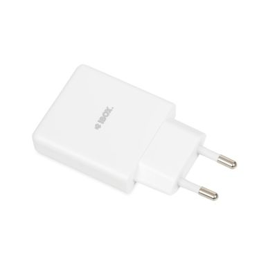 7. IBOX ŁADOWARKA UNIWERSALNA C-43 GAN PD30W SLIM USB A+C WHITE